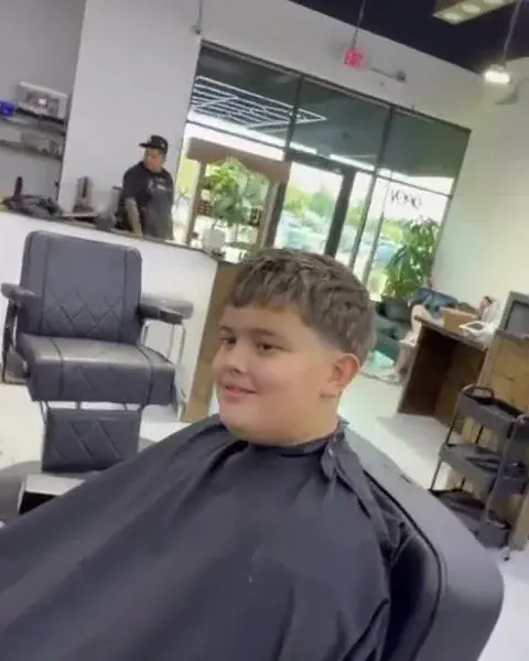 Crop rizado con taper en un niño, hecho en EverCutz